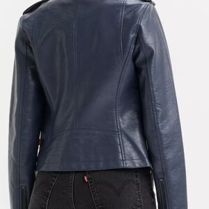 Signature by Levi Strauss Navy Leather Jacket